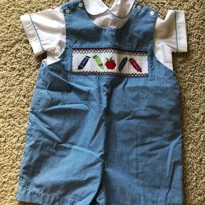 Back to school smocked boys John John